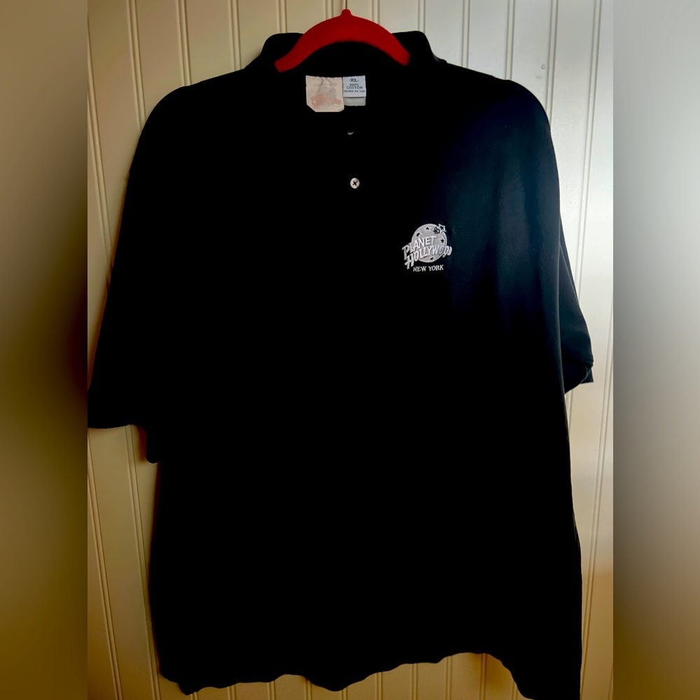Planet Hollywood New York Vintage XL Men’s polo Black
